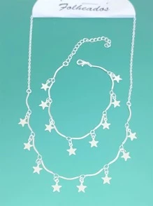 kit  choker e pulseira estrela