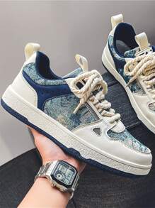 Men Skate Shoes, Lace-up Front Sporty Sneakers