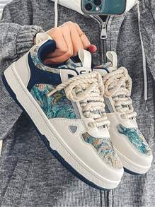 Men Skate Shoes, Lace-up Front Sporty Sneakers