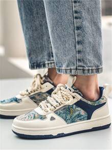 Men Skate Shoes, Lace-up Front Sporty Sneakers