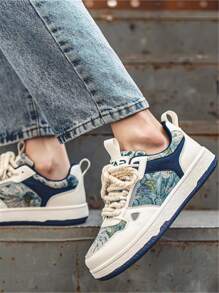 Men Skate Shoes, Lace-up Front Sporty Sneakers