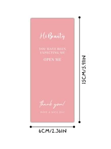 50 tờ, Nhãn dán niêm phong hộp, Nhãn gói quà hình chữ nhật, Nhãn dán cảm ơn đơn hàng của bạn, Nhãn dán đóng gói túi quà nướng trang trí cho doanh nghiệp nhỏ, Phong bì niêm phong hộp quà tặng Túi bán lẻ - Hồng - Xem 3