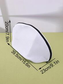 1入組家用滌綸網眼洗衣袋適用於鞋,洗衣機,帶過濾器和抗變形功能 - 白色 - 查看 4