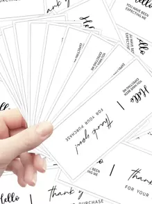 50 Sheets Stickers Adhesive Stickers For Festival Envelopes Card Making Office - White - View 2