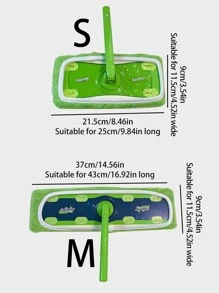 Replaceable Sponge Cover For Household Wet & Dry Rotating Bathroom Mop With Water Absorption - Green - View 6