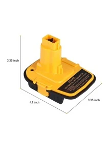 2 Packs Battery Adapter DM18D With USB, Compatible With Dewalt 18V Tools.Convert For DeWalt 20V & For Milwaukee M18 Lithium Battery To NiCad & NiMh Battery Tools - Yellow - View 2