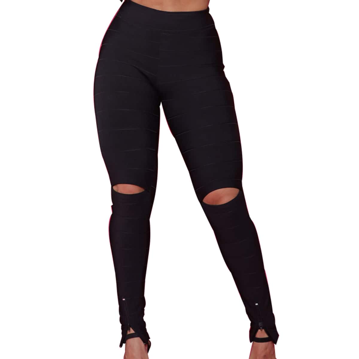 Women Pants - 黑色 - 查看 1