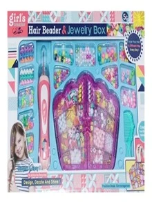 Juego para hacer trenzas de pelo con accesorios, decoración de habitación - Morado - Ver 4