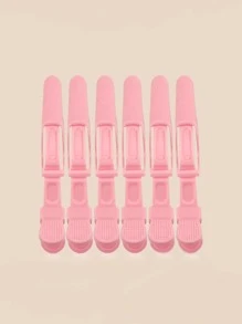 Bộ 6 kẹp tóc cá sấu, phụ kiện tạo kiểu tóc, chia tóc, màu hồng, dụng cụ tạo kiểu tóc cho tiệm cắt tóc, salon, sản phẩm làm đẹp thiết yếu khi đi du lịch, chăm sóc tóc, phụ kiện tóc. - Hồng - Xem 9