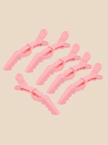 Bộ 6 kẹp tóc cá sấu, phụ kiện tạo kiểu tóc, chia tóc, màu hồng, dụng cụ tạo kiểu tóc cho tiệm cắt tóc, salon, sản phẩm làm đẹp thiết yếu khi đi du lịch, chăm sóc tóc, phụ kiện tóc. - Hồng - Xem 10