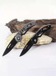 不銹鋼小刀鋒利高硬度折疊刀便攜式水果刀便攜式迷你刀戶外露營刀 - 彩色 - 查看 4