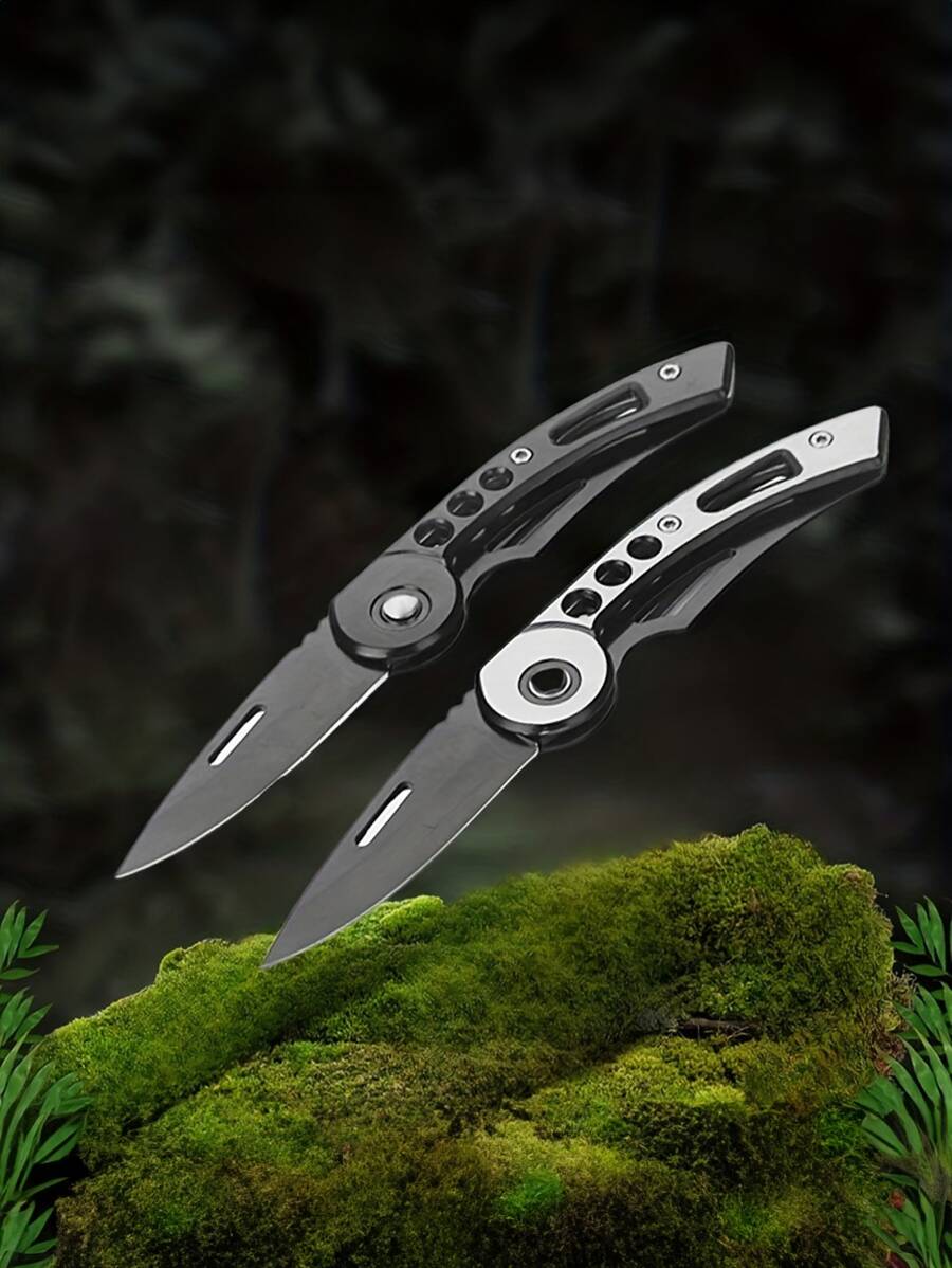 不銹鋼小刀鋒利高硬度折疊刀便攜式水果刀便攜式迷你刀戶外露營刀 - 彩色 - 查看 1