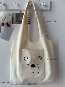 Fashionable Simple Design Printed Men's Tote Bag, Versatile Style College Bag Fathers Day Gifts Summer Dad Freshman For Books Back To School Multi-Functional Dorm University Halloween Gifts Christmas Scream Men Tote Big Bags For School Thanksgiving Travel Winter Purse Holiday Storage Bag Computer Bag Men Gifts Hiking Hiking Student Large Capacity Multi-Functional Outdoor Portable Fashionable Casual Dad Gifts Boyfriend Gifts Clutch Handbags