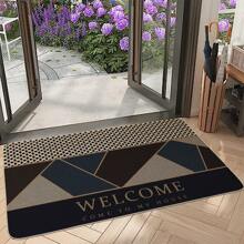 Vàng Dây điện Họa tiết Hình học Chào mừng Tấm lót , Đơn giản Và Hình học Không trượt Hấp thụ Thảm cửa , Hoàn hảo Đối với Phòng khách Và Phòng ngủ Lối vào , Dễ Đến Lau sạch - Nhiều màu - Xem 2