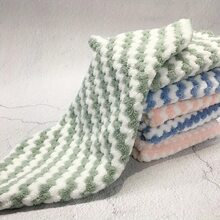 1入組新款水波紋洗碗布,加厚珊瑚絨抹布,不粘油抹布,廚房百潔布抹布
