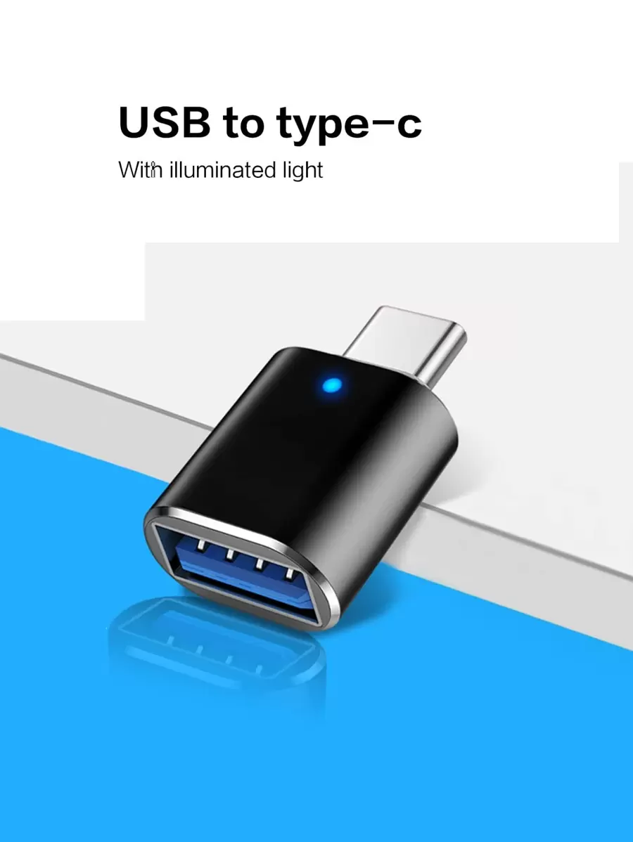 Reletech 1/3 pezzi Adattatore da Type-C a USB OTG, adattatore per porta Type-C per telefono cellulare, tablet, disco U, convertitore per auto