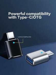 Reletech 1/3 pezzi Adattatore da Type-C a USB OTG, adattatore per porta Type-C per telefono cellulare, tablet, disco U, convertitore per auto