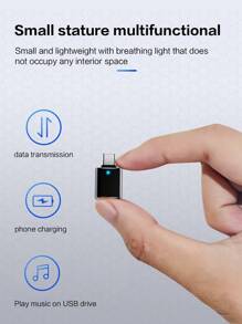 Reletech 1/3 pezzi Adattatore da Type-C a USB OTG, adattatore per porta Type-C per telefono cellulare, tablet, disco U, convertitore per auto