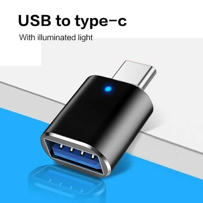 Reletech 1/3 piezas Adaptador Tipo-C, Convertidor OTG USB a Tipo-C para teléfonos inteligentes, tabletas, adaptador de puerto C, unidad flash USB, cargador de coche