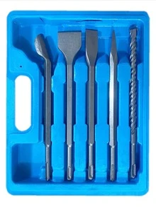17 pzs brocas y cinceles SDS PLUS para taladro SDS PLUS - Plateado - Ver 2