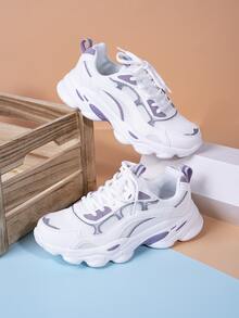 Multicolor Breathable Sneakers With Thick Platforms And Soft Soles, Running Shoes - Multicolor - View 4