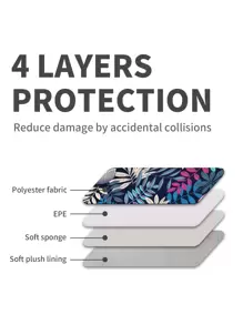 canvas artisan Bolsa para Laptop à Prova de Choque Impressão de Padrões de Folha Pasta de Laptop para MacBook Chromebook, Bolsas para Laptop para MacBook, iPad, HP Chromebook Surface Notebook, Pastas de Laptop