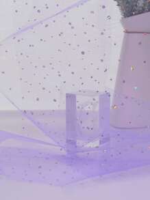 1 件 9/22M DIY 背景布，现代欧根纱户外派对装饰椅子装饰新娘横幅，适用于婚礼、生日派对、圣诞节 - 紫色 - 查看 2