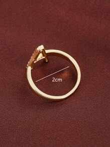 1 Miếng Thời trang Pha lê Trang trí chữ cái Vòng cửa tay áo Đối với phụ nữ Để Trang Trí Hàng Ngày - Vàng - Xem 4