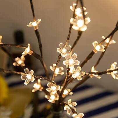 1 Miếng Cành Cây Hình dạng Đèn trang trí , 20 Led Ấm áp Độ nhẹ Ánh sáng mới lạ , Đối với Nhà  Trang trí