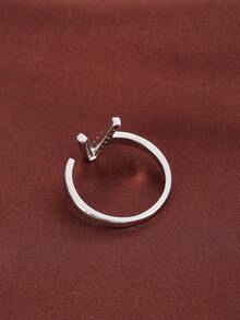 1 Miếng Thời trang Pha lê Trang trí chữ cái Vòng cửa tay áo Đối với phụ nữ Để Trang Trí Hàng Ngày - Bạc - Xem 6