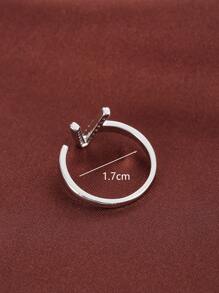 1 Miếng Thời trang Pha lê Trang trí chữ cái Vòng cửa tay áo Đối với phụ nữ Để Trang Trí Hàng Ngày - Bạc - Xem 5