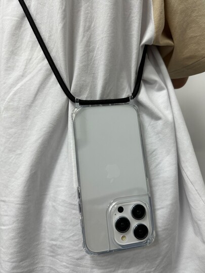 Apple Crossbody Clear Phone Case With Lanyard Compatible With IPhone 11,IPhone 13,Galaxy A12 Waterproof Shockproof Anti-Fall Scratch Resistant