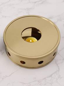 1pc Round Stainless Steel Burner Stove For Flower Tea, - Gold - View 6