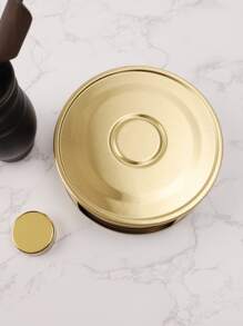 1pc Round Stainless Steel Burner Stove For Flower Tea, - Gold - View 5