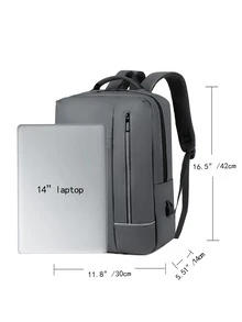 Multi-Pocket Anti-Theft Waterproof Casual Backpack, Suitable For University Students And Teens, Great For Travel School Backpack Back To School School Supplies Book Bag Large Capacity School Bag For Books - Dark Grey - View 2