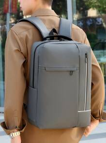 Multi-Pocket Anti-Theft Waterproof Casual Backpack, Suitable For University Students And Teens, Great For Travel School Backpack Back To School School Supplies Book Bag Large Capacity School Bag For Books - Dark Grey - View 1