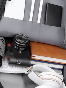 Multi-Pocket Anti-Theft Waterproof Casual Backpack, Suitable For University Students And Teens, Great For Travel School Backpack Back To School School Supplies Book Bag Large Capacity School Bag For Books - Dark Grey - View 4