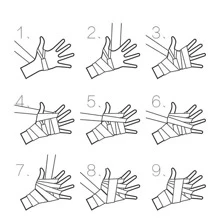 2pcs/Set 3m/5m Boxing Wraps, Martial Arts Hand Wraps - Black - View 10