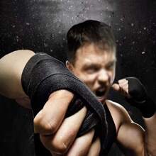 2pcs/Set 3m/5m Boxing Wraps, Martial Arts Hand Wraps - Black - View 2
