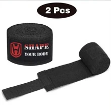 2pcs/Set 3m/5m Boxing Wraps, Martial Arts Hand Wraps - Black - View 9