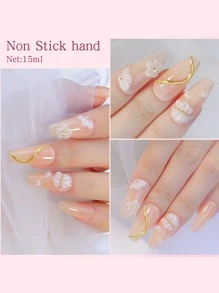 15毫升美甲延长胶，雕塑硬胶，无需纸模，快速塑形，不留粘性残留物，胶水式美甲 - 白色 - 查看 6