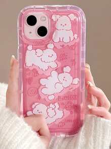 卡通狗圖案手機殼 - 無色 - 查看 1