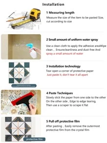 MLT 套裝的10入組木紋風格自黏式牆貼適用於樓梯,地面,廚房,牆面裝飾 - 彩色 - 查看 6