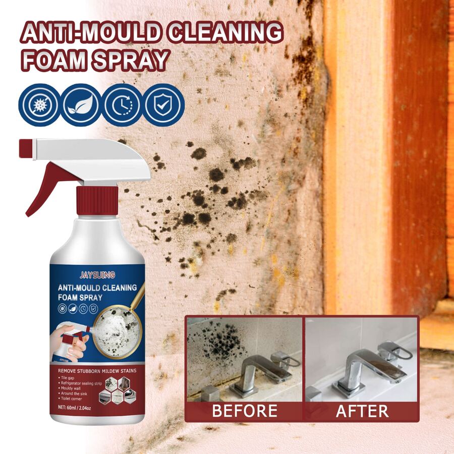 Foam AntiMildew Spray, Mildew Stain Remover Cleaner, Grease Foam