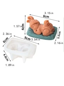 婴儿硅胶模具，适用于自制环氧树脂铸造礼品/肥皂蜡烛制作 - 白色 - 查看 2