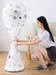 1入組彩色塑膠防水和防塵扇套適用於地面站立扇 - 彩色 - 查看 3