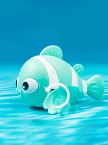 1入組浴室玩具小丑魚設計發條游泳玩具適用於兒童,嬰兒,浴室玩 - 粉色 - 查看 2