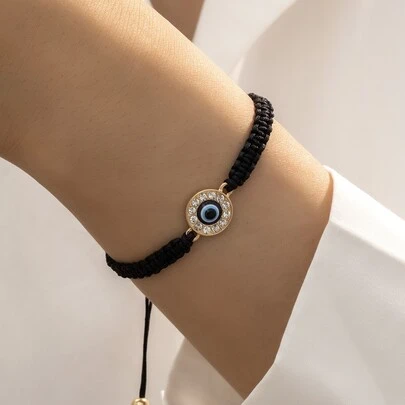 1pc Unisex Adjustable Crystal Demon Eye Bracelet