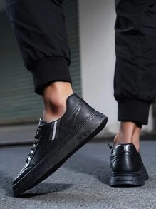 Men Spring And Summer New Fashion All-Match Comfortable Casual Sports Sneakers - Black - View 3