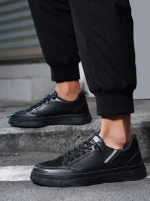 Men Spring And Summer New Fashion All-Match Comfortable Casual Sports Sneakers - Black - View 1